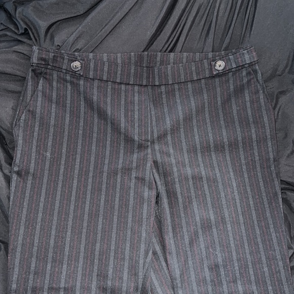 Jules & leopold dress pants. Charcoal with grey and maroon vertical stripes - Picture 2 of 3